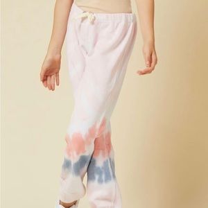 Vintage Havana Kids Flamingo Tie Dye Crop Joggers